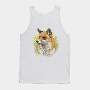 Fox in the grass Tank Top